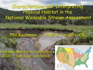 Characterizing and Interpreting Physical Habitat in the National Wadeable Stream Assessment