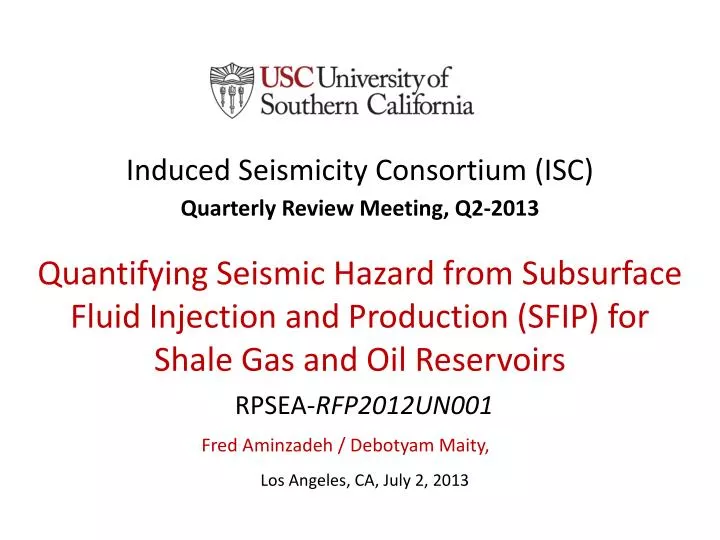 induced seismicity consortium isc