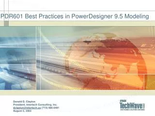 PDR601 Best Practices in PowerDesigner 9.5 Modeling