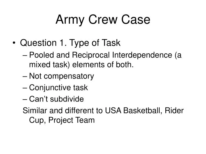 army crew case