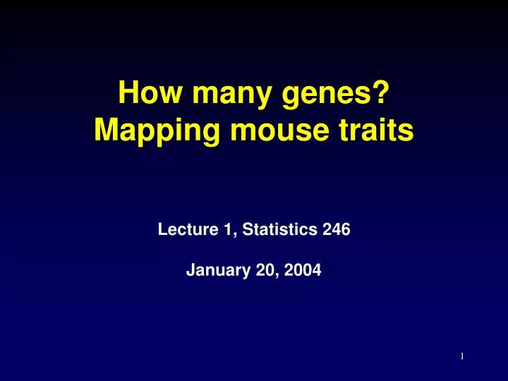how many genes mapping mouse traits