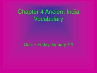 Chapter 4 Ancient India Vocabulary