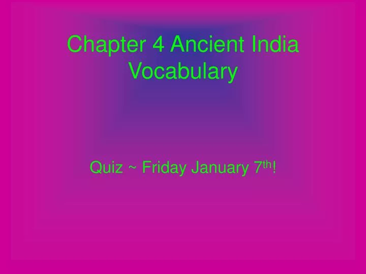 chapter 4 ancient india vocabulary