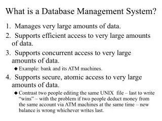What is a Database Management System?