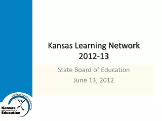 Kansas Learning Network 2012-13