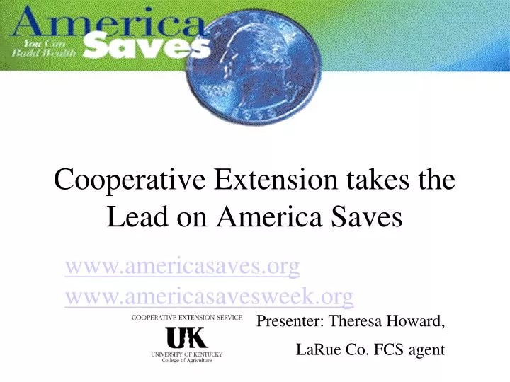 cooperative extension takes the lead on america saves