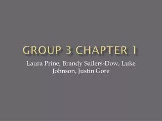 Group 3 Chapter 1
