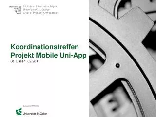koordinationstreffen projekt mobile uni app st gallen 02 2011