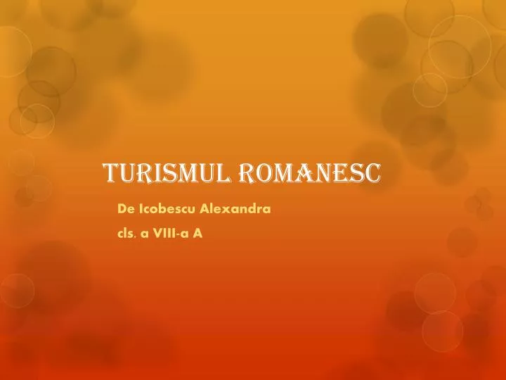 turismul romanesc