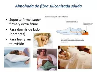 Almohada de fibra siliconizada sólida