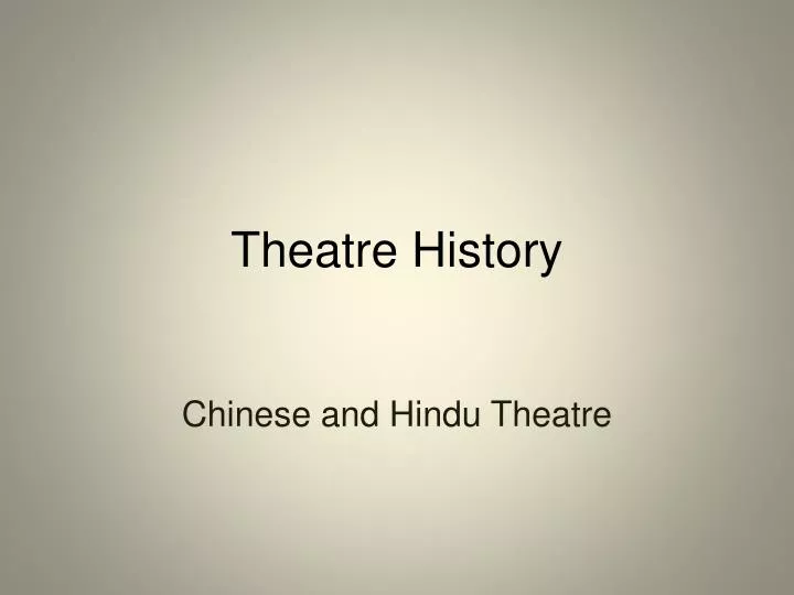 theatre history