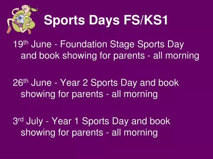 sports days fs ks1