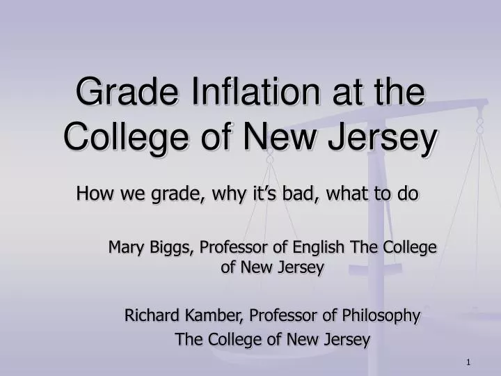grade inflation at the college of new jersey
