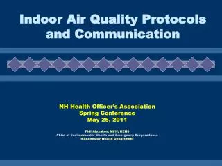 Indoor Air Quality Protocols and Communication