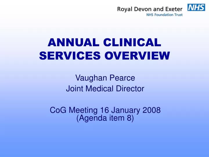 annual clinical services overview