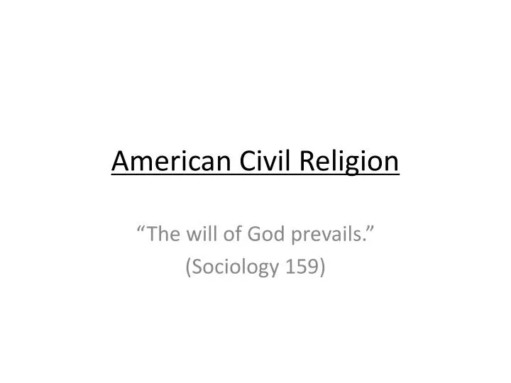 american civil religion