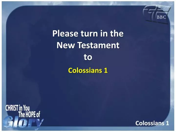 please turn in the new testament to