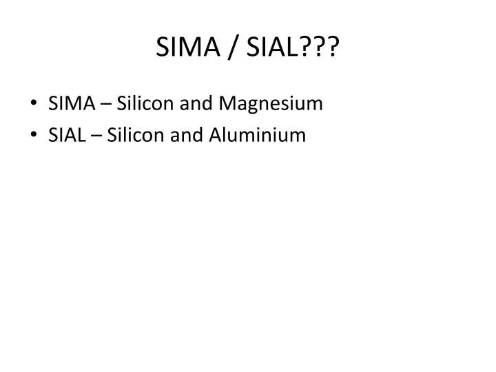 sima sial