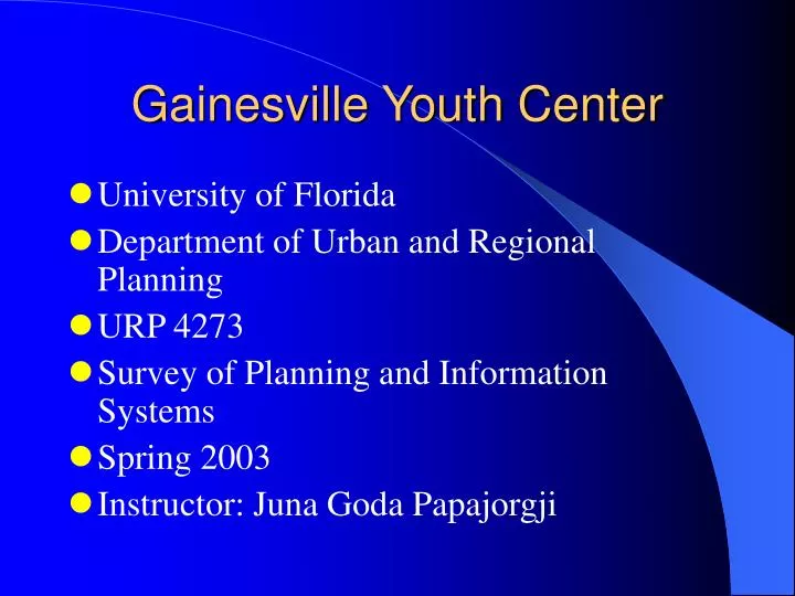 gainesville youth center
