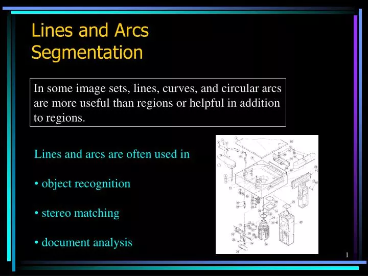 lines and arcs segmentation