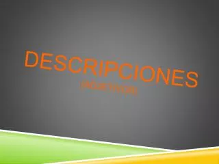 descripciones adjetivos
