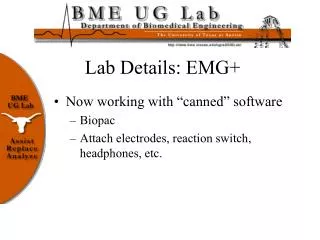 Lab Details: EMG+