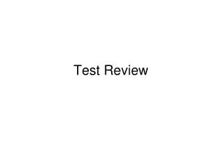 Test Review