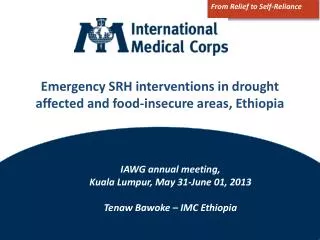 Emergency SRH interventions in drought affected and food-insecure areas, Ethiopia