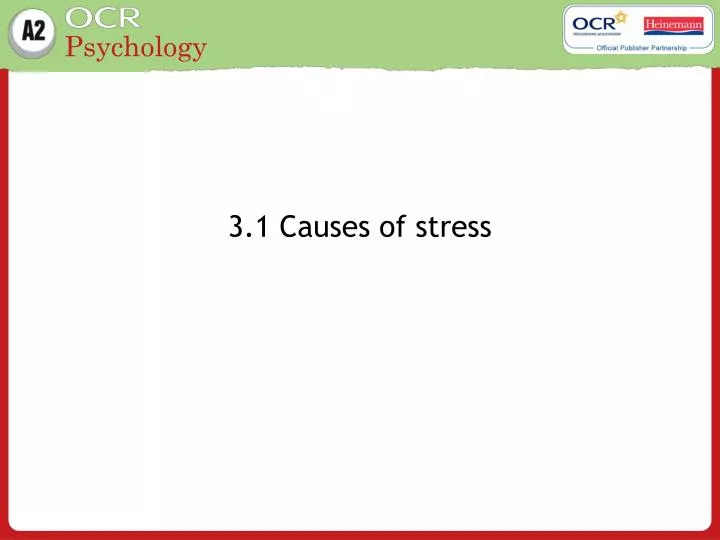 3 1 causes of stress