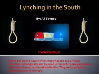 Lynching in the South