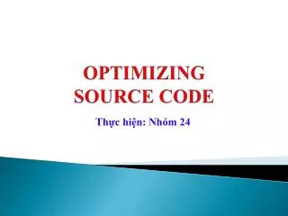 optimizing source code