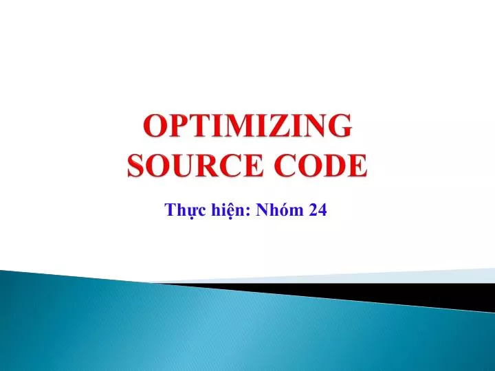 optimizing source code