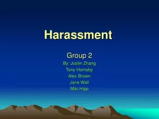 harassment