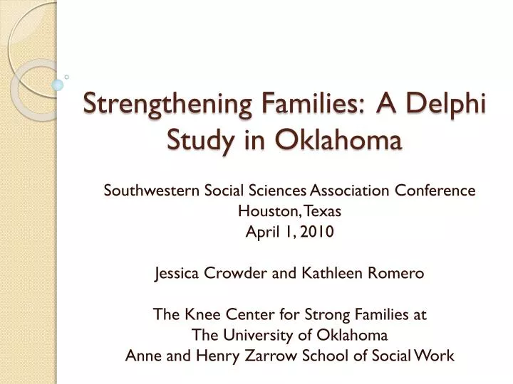 strengthening families a delphi study in oklahoma