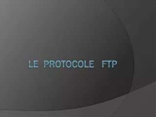 le protocole ftp