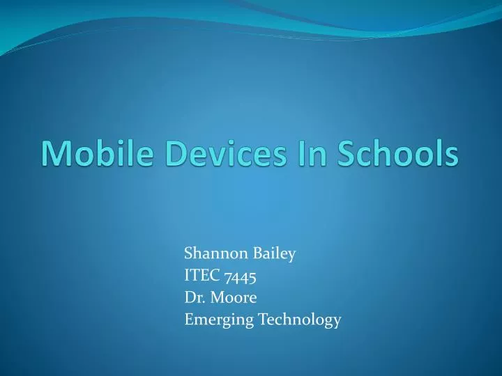 mobile devices in schools