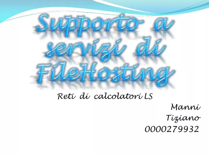 supporto a servizi di filehosting