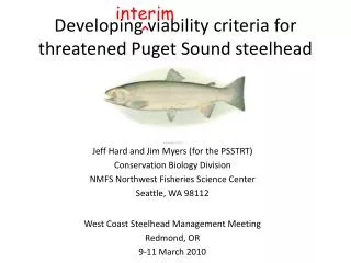 Developing viability criteria for threatened Puget Sound steelhead