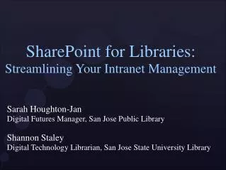 SharePoint for Libraries: Streamlining Your Intranet Management