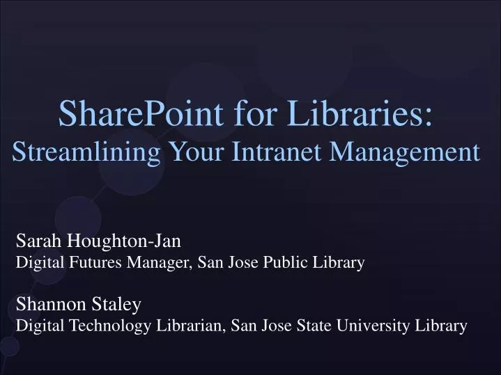 sharepoint for libraries streamlining your intranet management