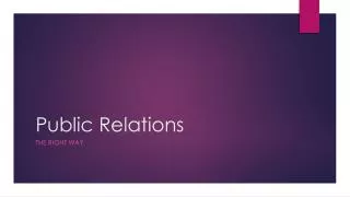 public relations