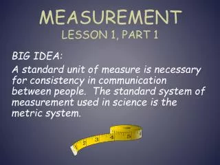 Measurement Lesson 1, Part 1