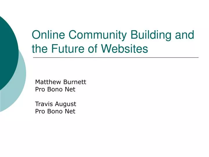 online community building and the future of websites