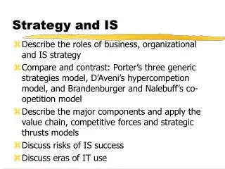 Strategy and IS