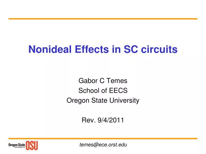 nonideal effects in sc circuits