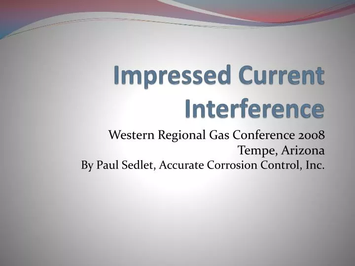 impressed current interference