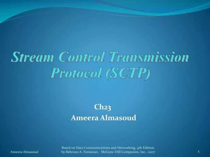 stream control transmission protocol sctp