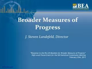Broader Measures of Progress