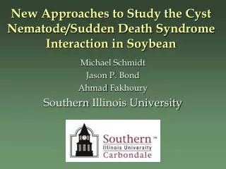New Approaches to Study the Cyst Nematode/Sudden Death Syndrome Interaction in Soybean