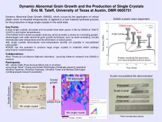 Dynamic Abnormal Grain Growth and the Production of Single Crystals